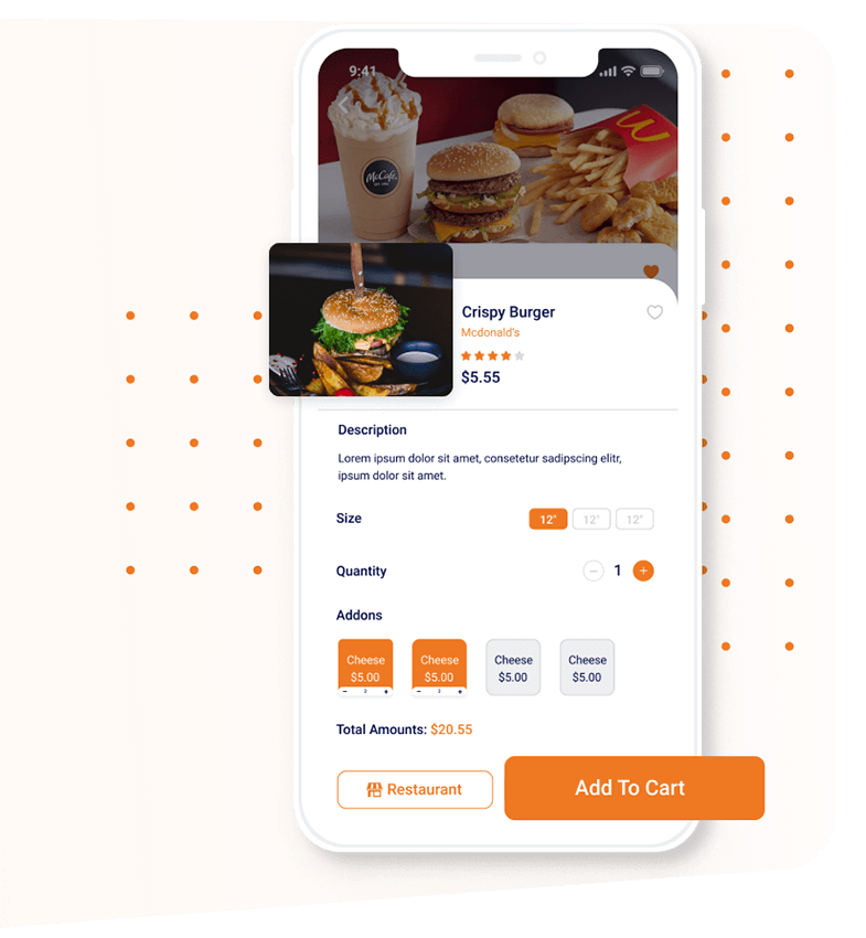 Baedal App Screens
